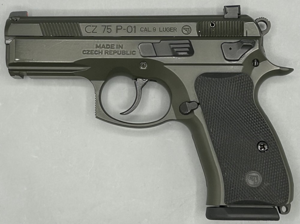 CZ 75 Compact P-01 OD Green 9mm Luger 3.6" DA/SA 15+1 CZ-USA CZ75 P 01 9x19-img-1