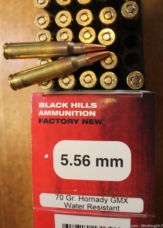 Black Hills 5.56x45mm NATO Ammo 70 Grain Hornady GMX Box of 50-img-2