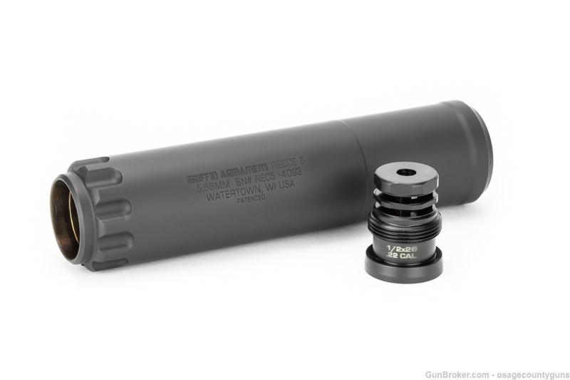 Griffin Armament Reece 5 Silencer - Black - 5.56mm - Brand New-img-1