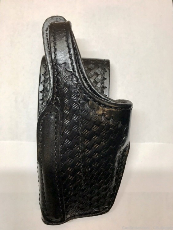 LH S&W 3"-3.5" Autos Grab Resistant Black Weave Gould & Goodrich Holster-img-0