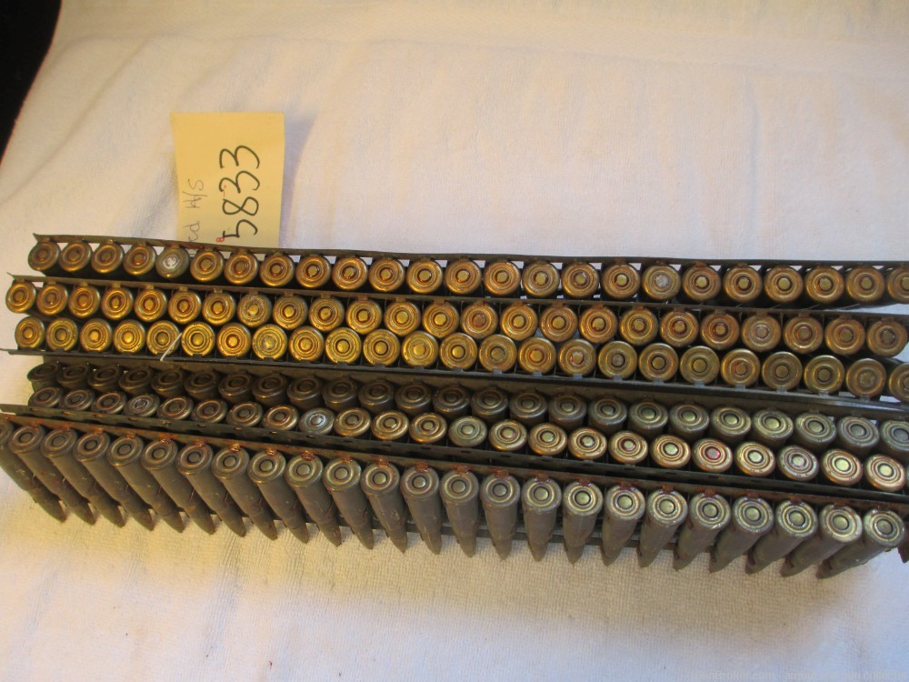Six (6) Machine Gun feed strips of 8mm Lebel - 144 rounds, total-img-2