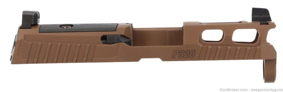 Sig Sauer P320 Pro-Cut 3.6" 9mm Slide Assembly, Coyote Brown, Optic Ready-img-1