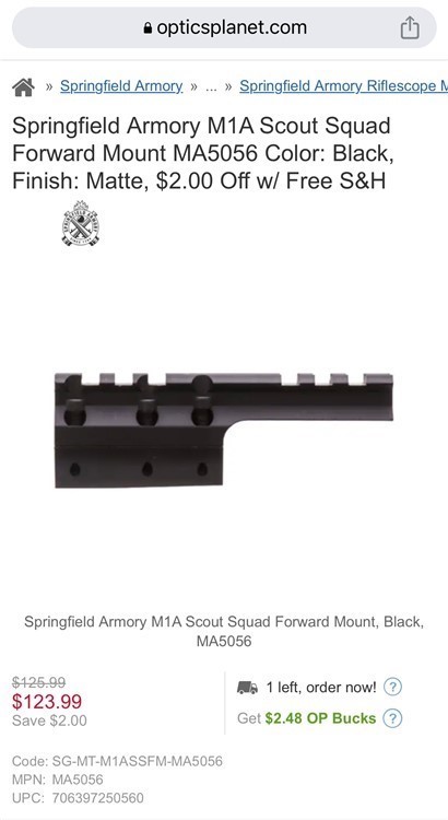 Springfield Armory M1A Squad Scout Scope Mount-img-4