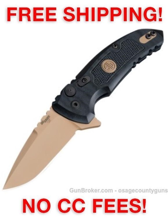 Hogue Knife, X1-MF Sig Scor 2.75 DPB FDE G10 Sld Blk -img-0
