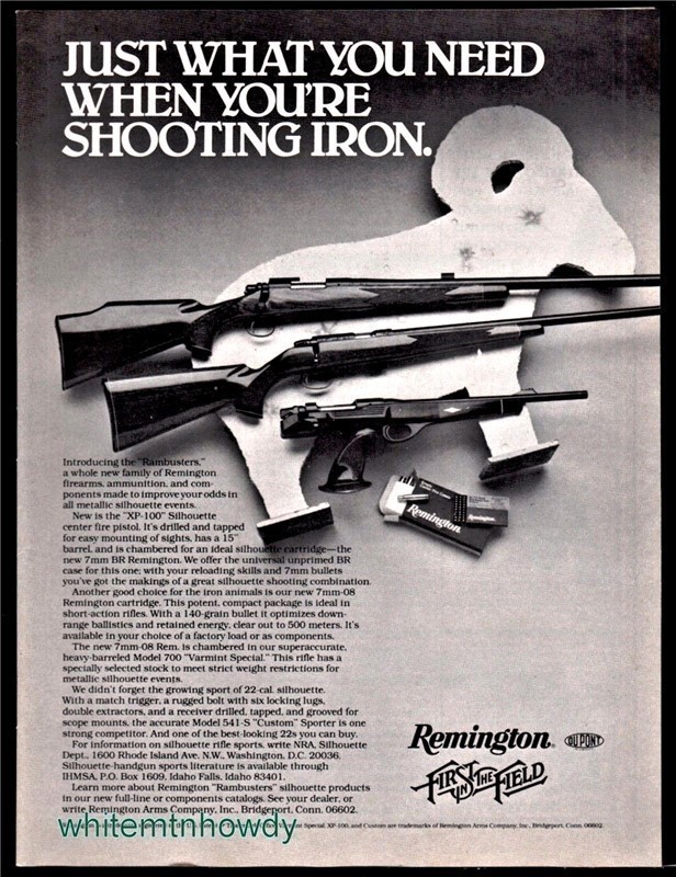 1980 REMINGTON XP-100, 700 Varmint, 541-S Rifle Pistol Silhouette PRINT AD-img-0