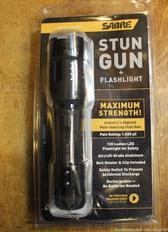 SABRE Stun Gun with LED Flashlight-img-0