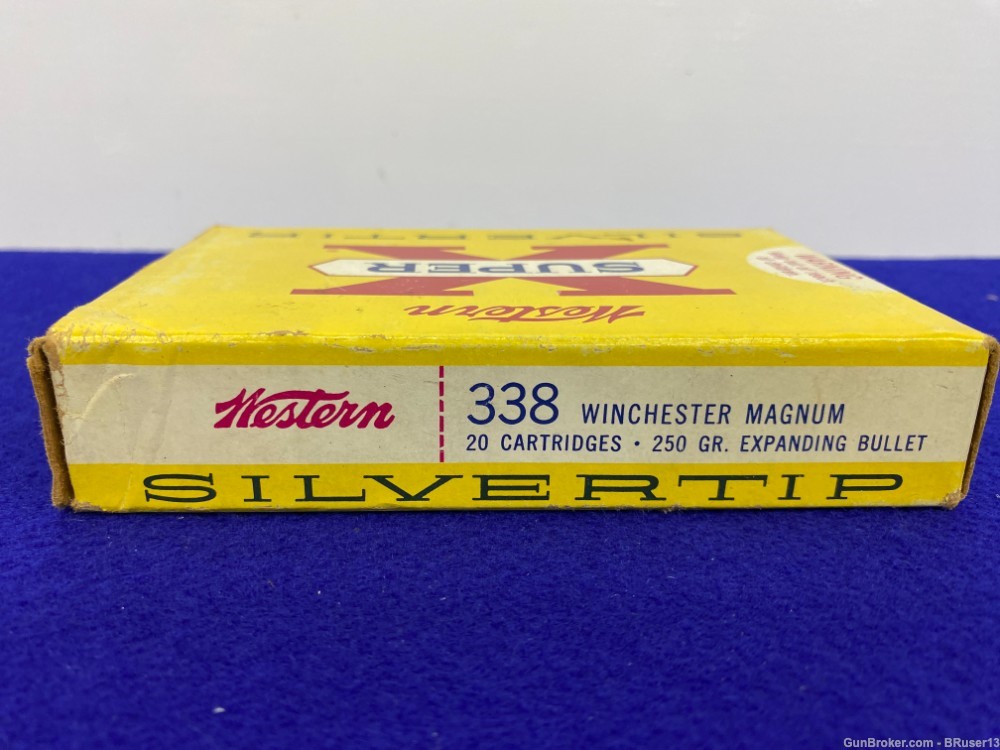  Western Super X Remington .338 Win mag 40 Rds * VINTAGE COLLECTORS AMMO *-img-8