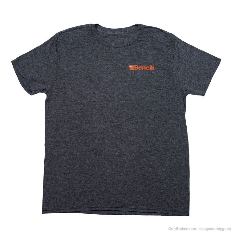 Benelli Dominate Short Sleeve T-Shirt, Dark Heather - Large - Brand New-img-1