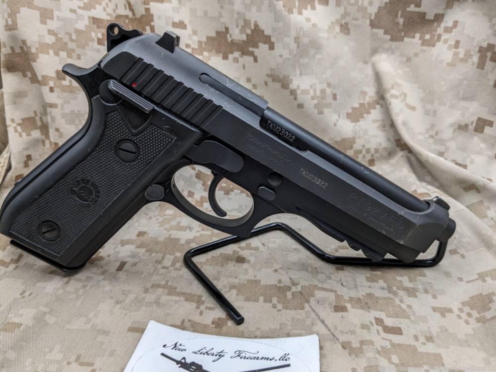Taurus PT92 AF-D DA/SA Pistol w/rail Blued, 9mm, USED,2 Magazines Good Cond-img-0