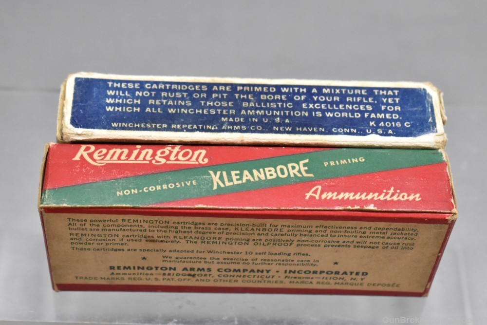 2 Full Boxes 40 Rds Vintage 401 Winchester Self Loading WSL Remington Win -img-2