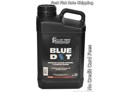 Alliant blue dot powder 4 lbs. reloder BlueDot 4 pound jug no cc fees 
