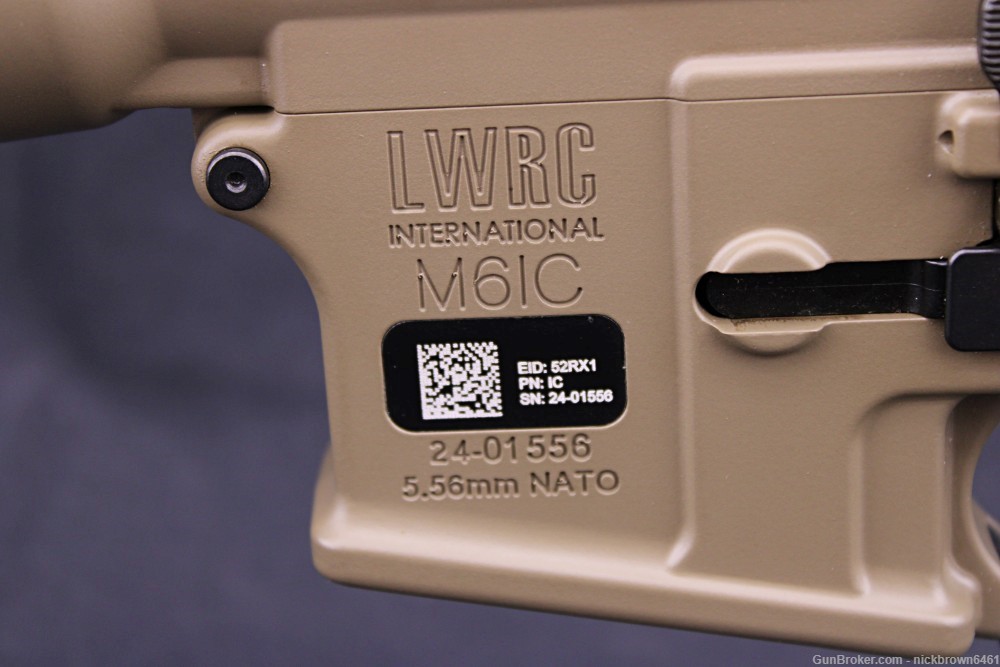 LWRC M6IC-SPR 5.56 NATO 16” BBL FDE 30+1 CAP PISTON W/ BOX AND SOFT CASE-img-17