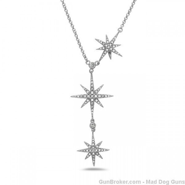 Yagi Designs Necklace. Simulated Diamonds. White Gold. Y16. *REDUCED*-img-0