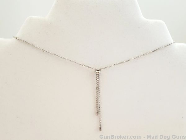 Yagi Designs Necklace. Simulated Diamonds. White Gold. Y16. *REDUCED*-img-3