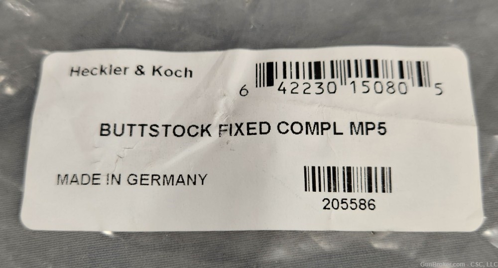 HK Mp5 or Sp5 fixed buttstock black A2 new 205586 Made in Germany-img-4