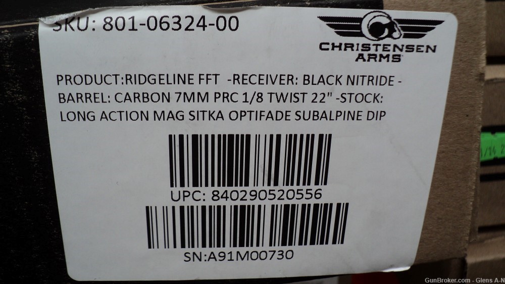NEW Christensen Arms Ridgeline Sitka FFT 7MM PRC 22" Threaded 8010632400-img-12