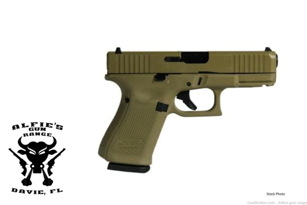 Glock 19 Gen5 9mm Pistol Front Serrations Exclusive FDE (GLUA195S203FDE)-img-0