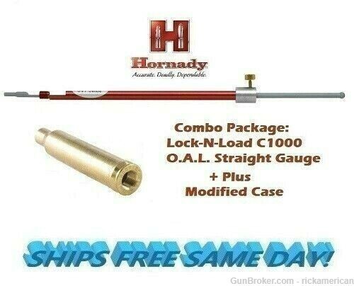 Hornady Lock-N-Load STRAIGHT OAL Gauge C1000 + 358 Winchester NEW! # B358-img-0