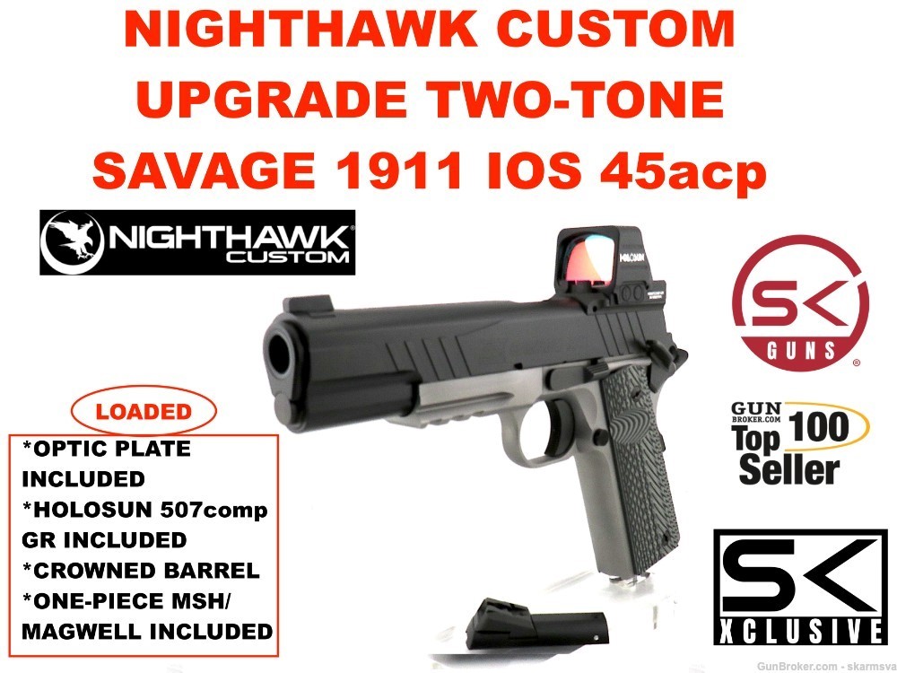 ONE of ONE NIGHTHAWK UPGRADED SAVAGE 1911 IOS / LOADED WITH MODS and ACCS-img-0