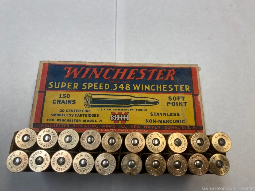 1935 348 Winchester SUPER SPEED 150 gr Soft Point NOS -img-0