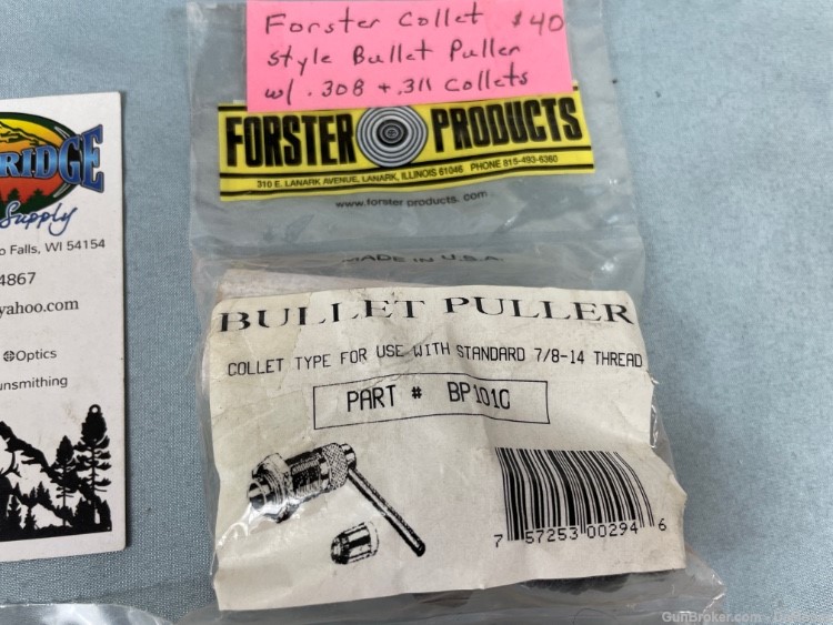 Forster Reloading Standard Bullet Puller & Collets .308 / .311 USA-img-1