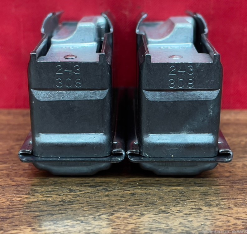 2 Factory Winchester mags for Model M 88 .243 .308 Win 4rd Rifle Magazines-img-1