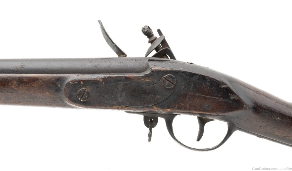 War Of 1812 Massachusetts Militia flintlock musket .72 caliber (AL7018)-img-4