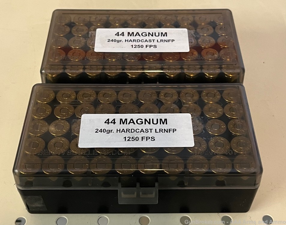 44 Magnum Ammo - 240gr. LRNFP- 100 Rounds - 44 mag-img-2