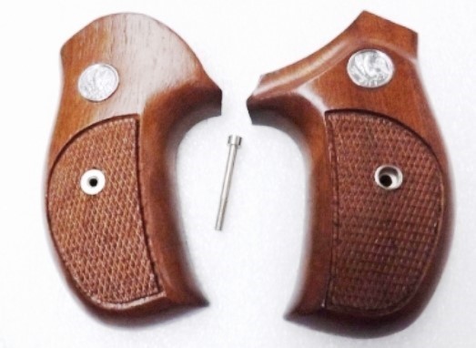 Sile Walnut Combat Grips fitted to Rossi R352, R461, R462 1980s Banana type-img-0