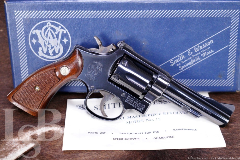 Smith & Wesson S&W Model 15-3 K-38 Masterpiece .38 Special 4" Revolver 1975-img-0