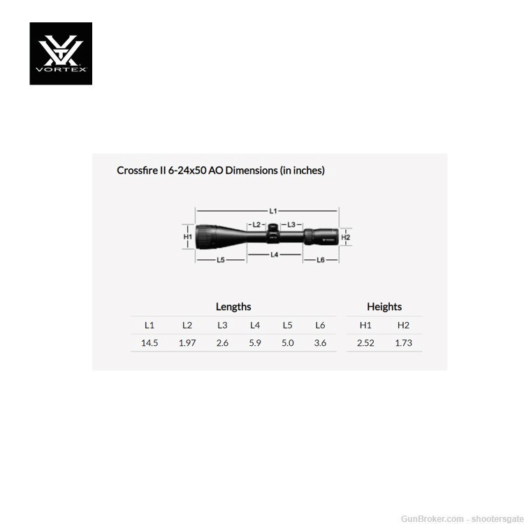 Vortex CROSSFIRE® II 6-24X50 AO Dead-Hold BDC (MOA) Reticle | 30 mm Tube-img-4