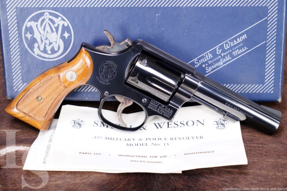 Smith & Wesson S&W Model 13-1 M&P .357 Magnum 4" DA/SA Revolver 1977-img-0