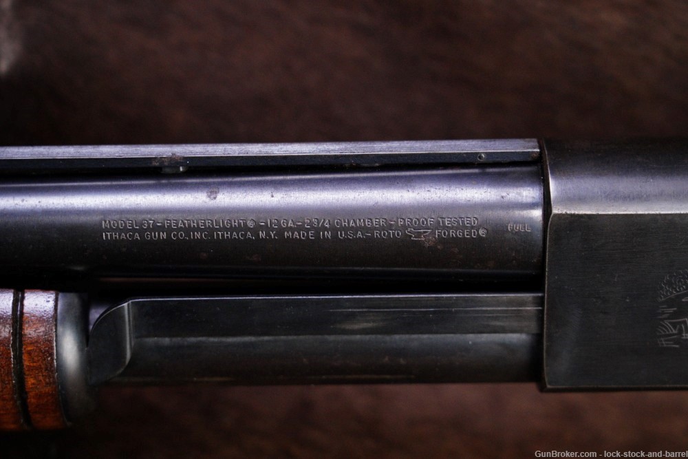 Ithaca Model 37 Featherlight 12 Gauge Pump Action Shotgun, MFD 1983-img-20