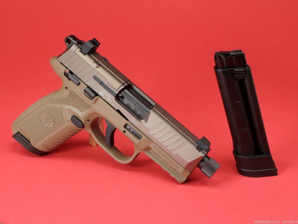 FN 502 Tactical FDE .22LR with 10rd & 15rd Mags NIB, FastShip-img-1