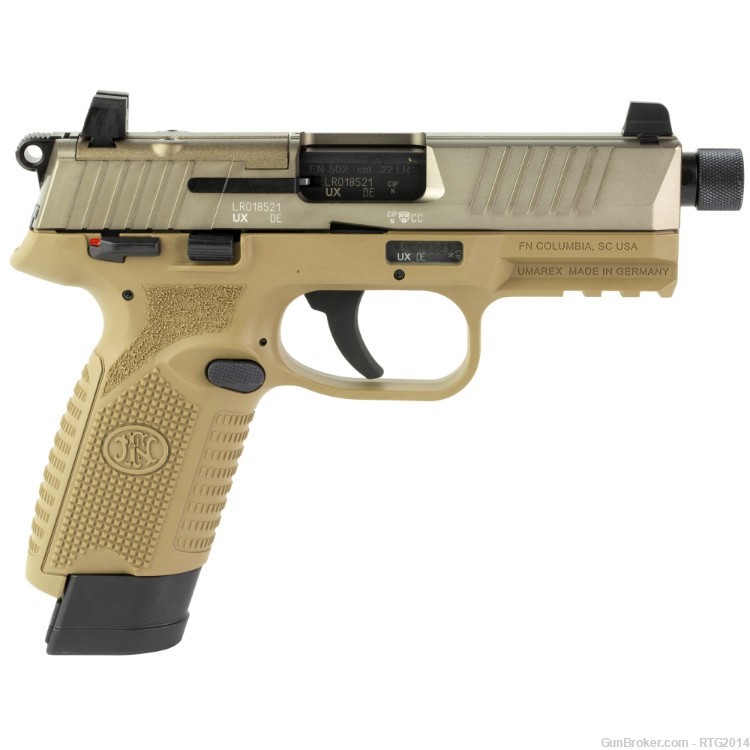 FN 502 Tactical FDE .22LR with 10rd & 15rd Mags NIB, FastShip-img-6