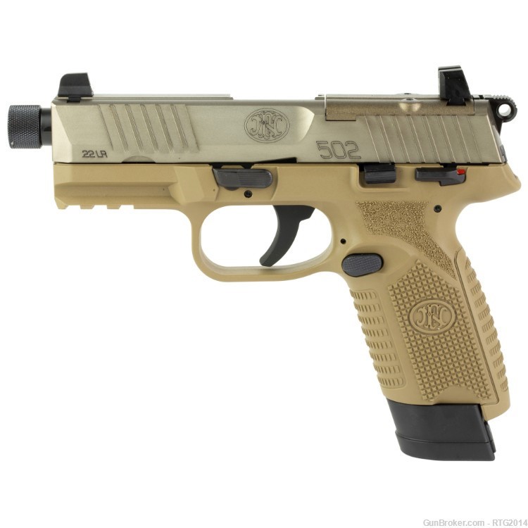 FN 502 Tactical FDE .22LR with 10rd & 15rd Mags NIB, FastShip-img-7