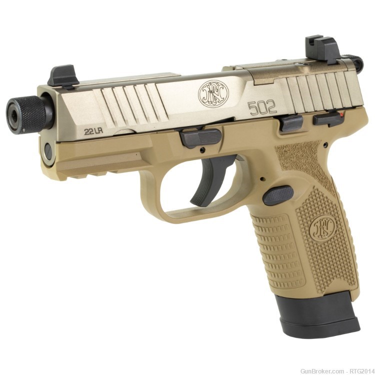 FN 502 Tactical FDE .22LR with 10rd & 15rd Mags NIB, FastShip-img-8