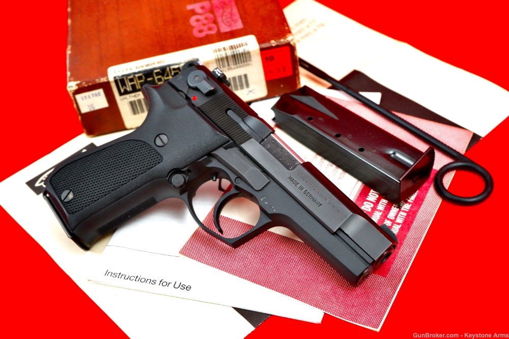Ultra Rare 1992 German Walther P88 Compact Original Box & Test Target ANIB-img-6