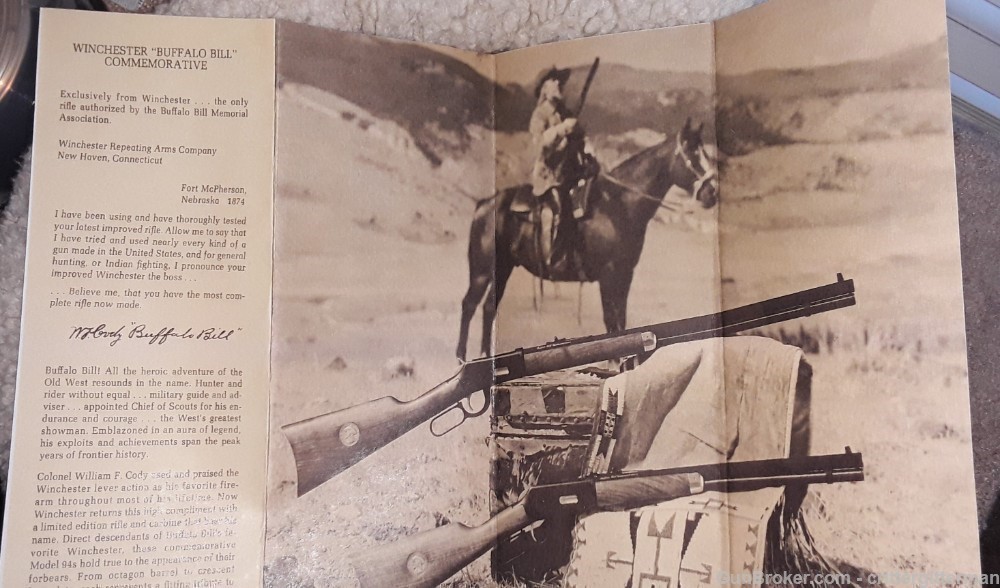 WINCHESTER 94 Buffalo Bill Commemorative Reprinted Brochure-img-2