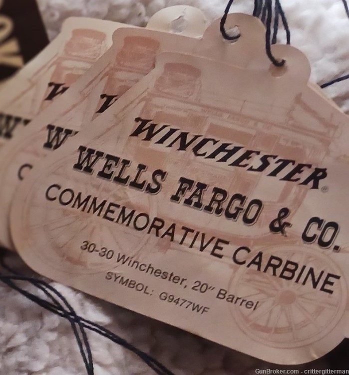 Winchester 94 - Commemorative WELLS FARGO BOX, SLEEVE, Hang TAG ....-img-1