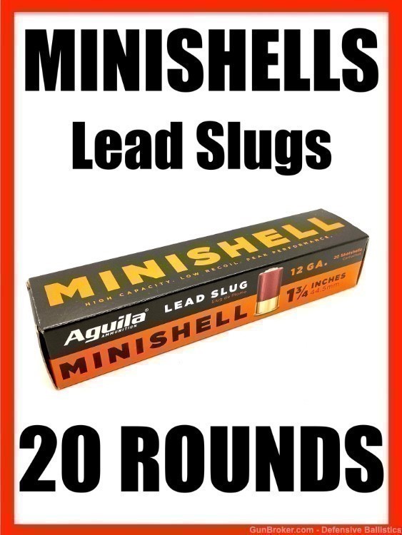 Aguila 12 gauge Minishells 20 rounds mini shells lead slugs-img-0