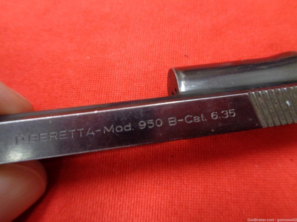 Beretta Model 950 B 6.35 Caliber Semi Auto Pistol SLIDE 950B Italy WE TRADE-img-3
