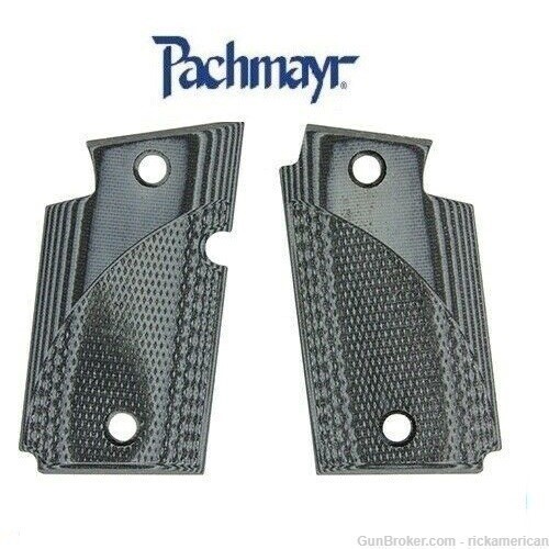 Pachmayr Gray/Black Checkered G10 Grips for Sig P938 NEW! # 61041-img-0