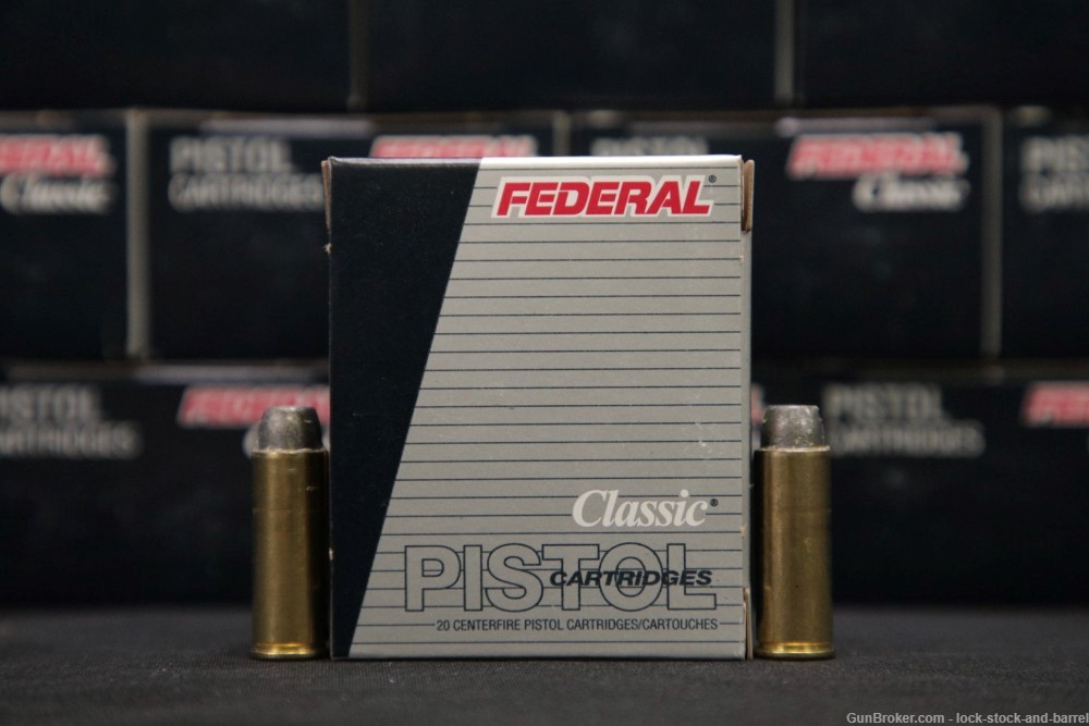 500x .45 Colt Ammunition Federal 225 Grain Lead SWC-HP Bullets-img-3