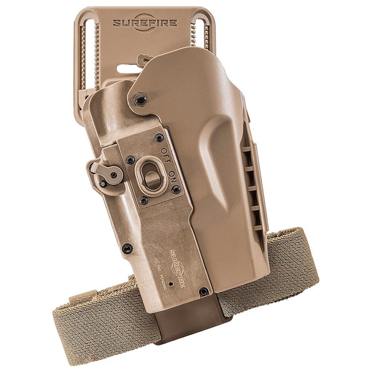 SureFire MasterFire Pro Rapid Deploy Right Hand Tan Holster w/Cover-img-0