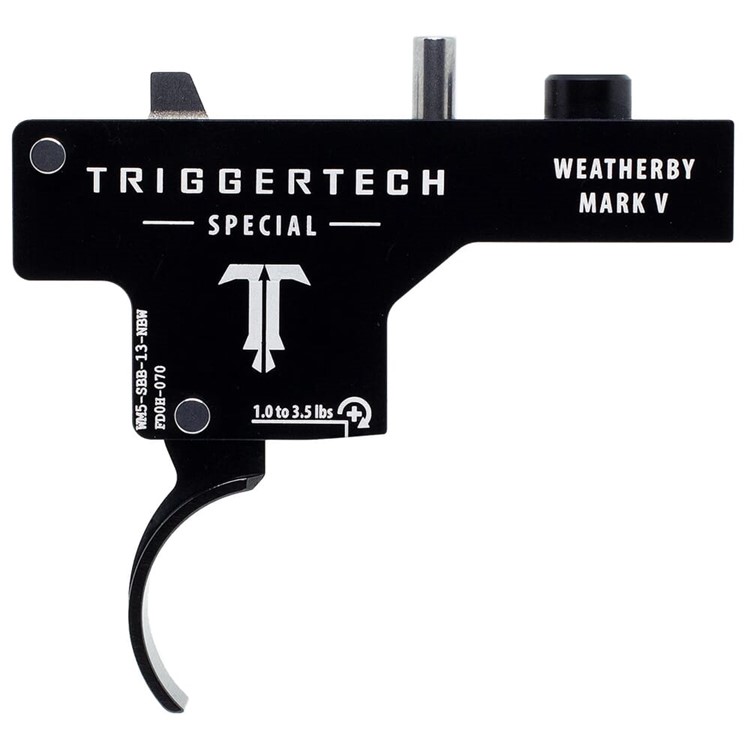 TriggerTech Weatherby Mark V Single Stage Black Special Curved 1.0-3.5 lbs-img-0