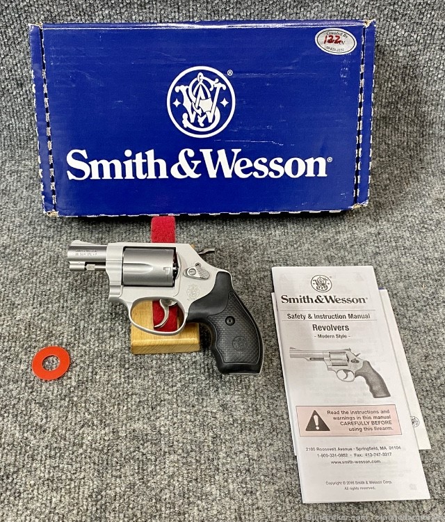 Smith & Wesson 637 -2 Airweight Snub Nose .38 +P pre owned as new -img-0