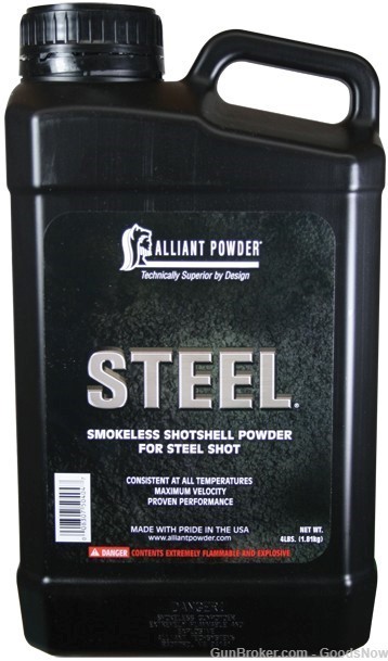 Alliant Steel Smokeless Powder 4lbs Steel Alliant Steal 4 Pounds-img-0