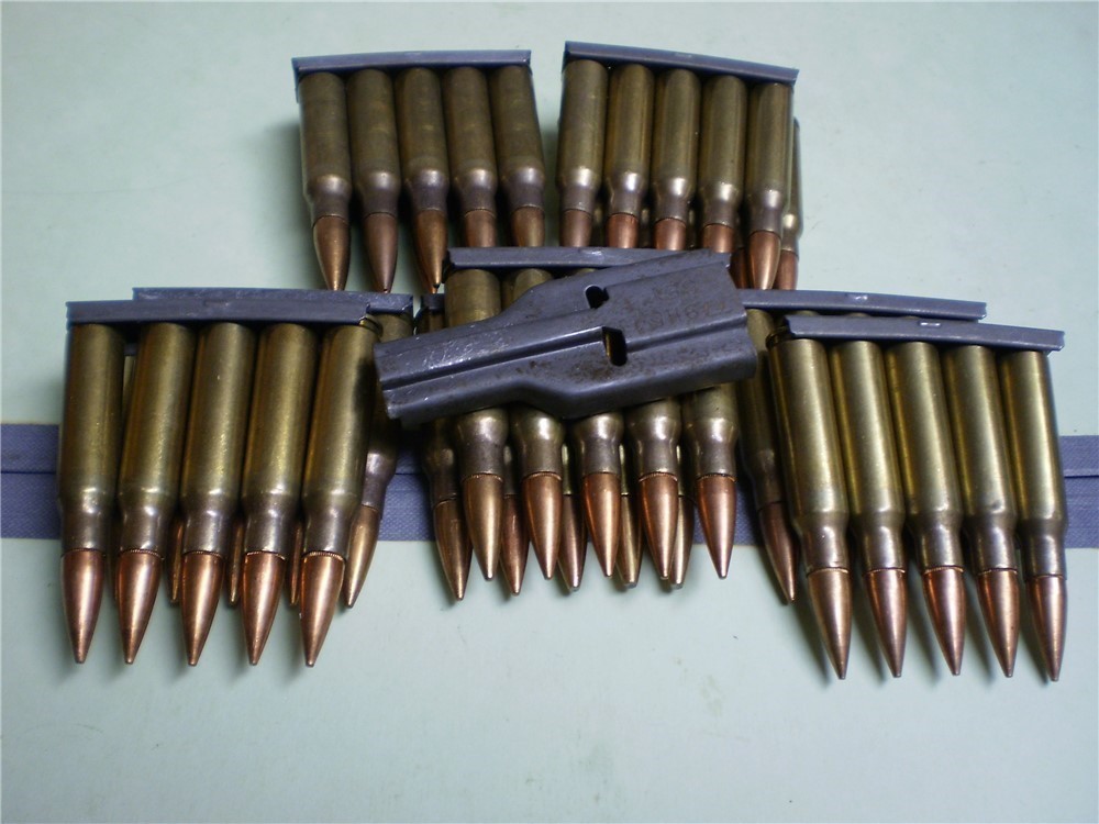 7.62 NATO ammo USGI 50 rounds in M14 stripper clips-img-0