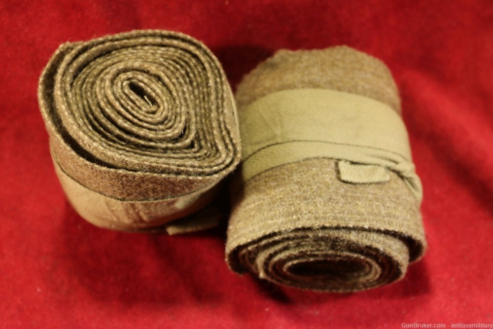 US WW1 Leg Wrappings Puttees - Originals in nice shape-img-0